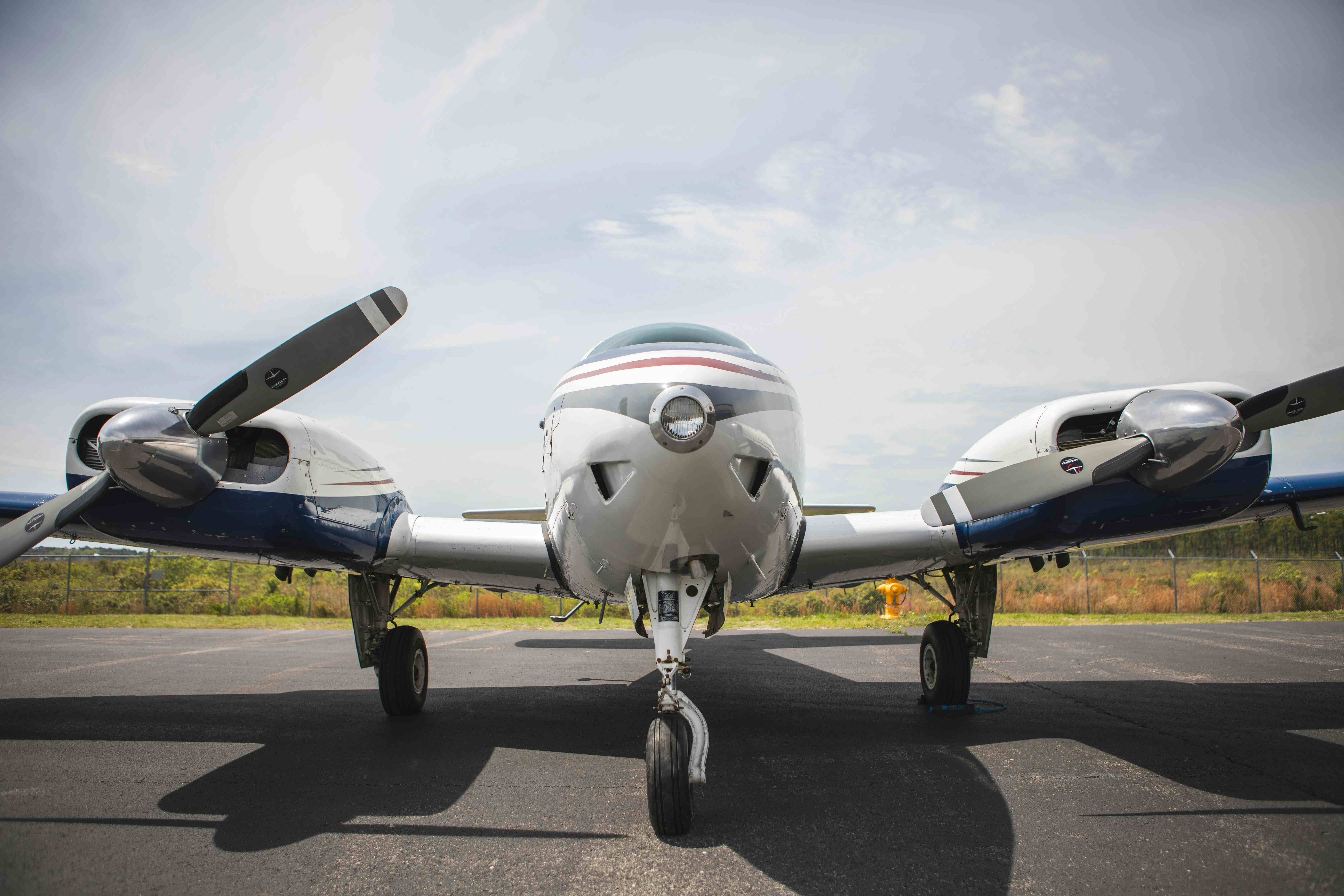 Beech Baron B55 Front View