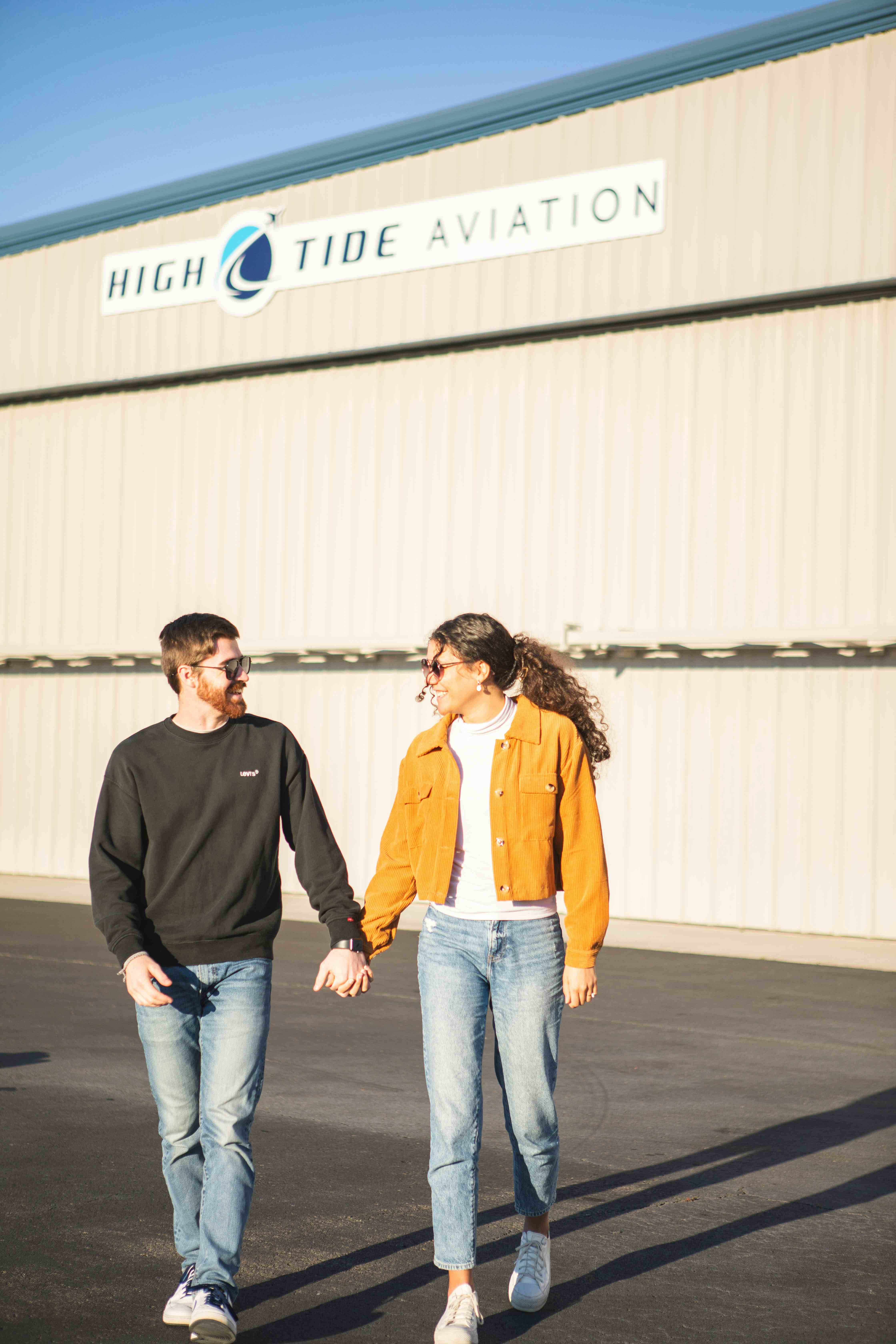 Couple visiting High Tide Aviation