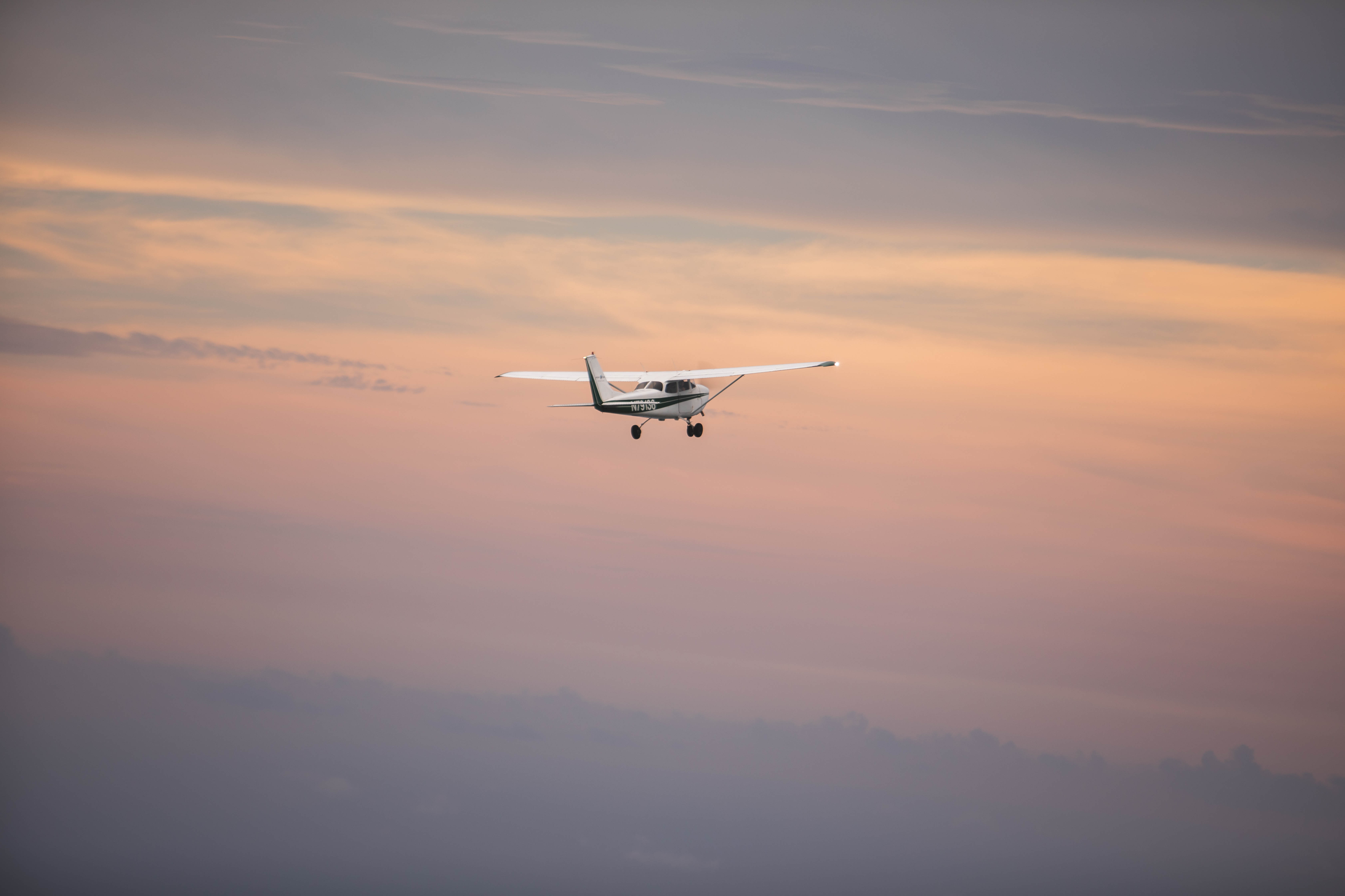 Cessna 172 Flying Over St. Simons Island