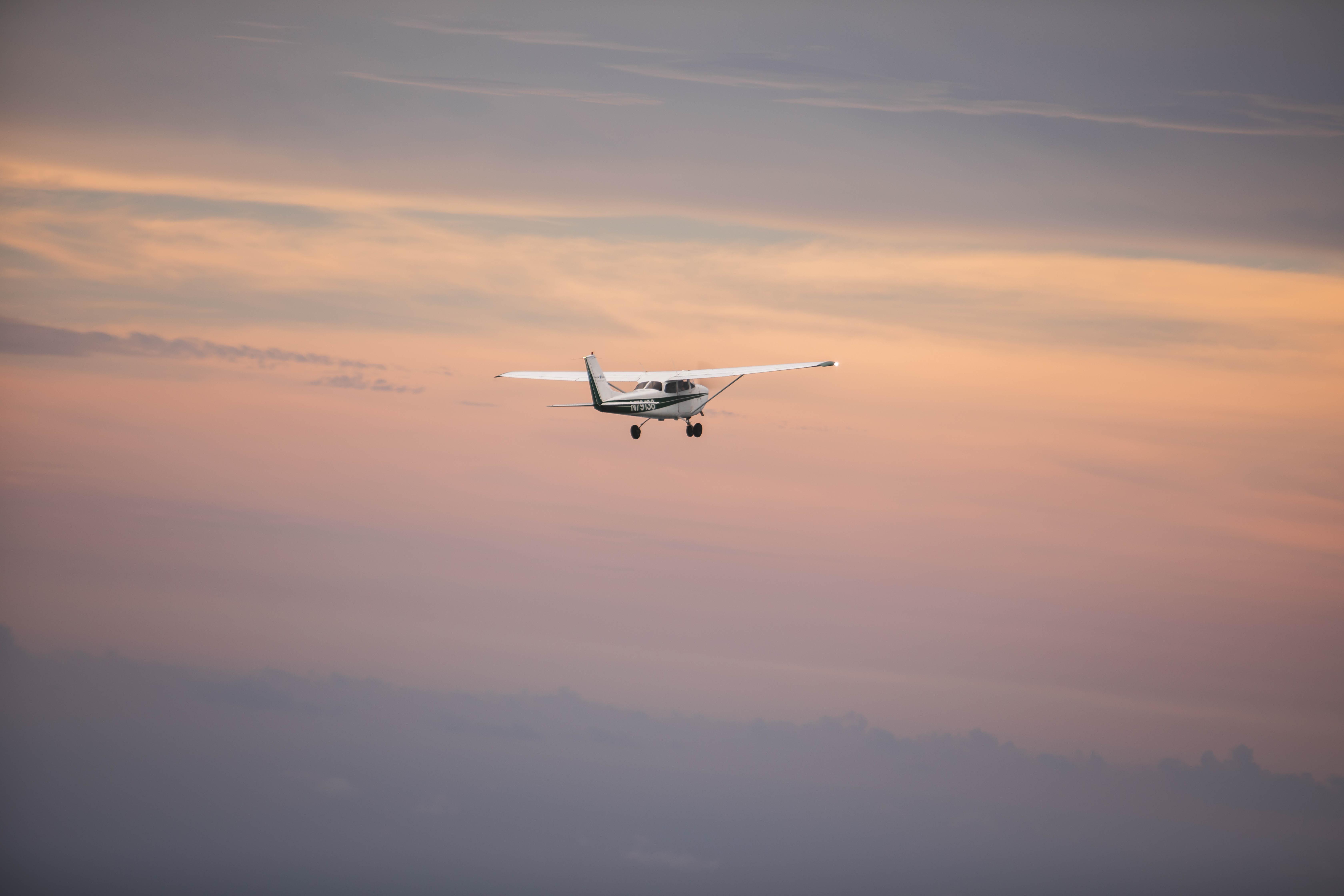 Cessna 172 Flying Over St. Simons Island