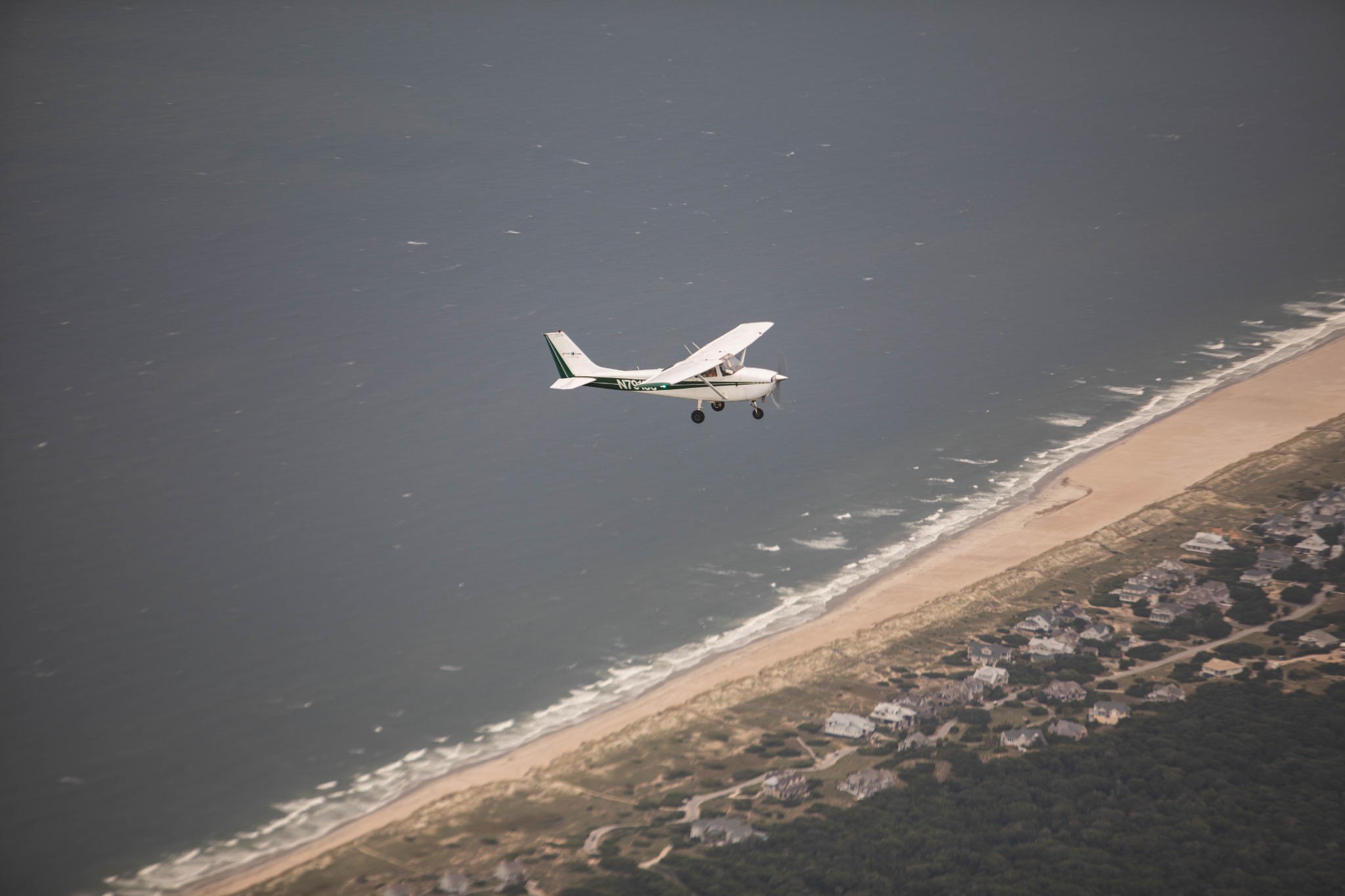 Coastal flight training environment near Southport and Wilmington North Carolina