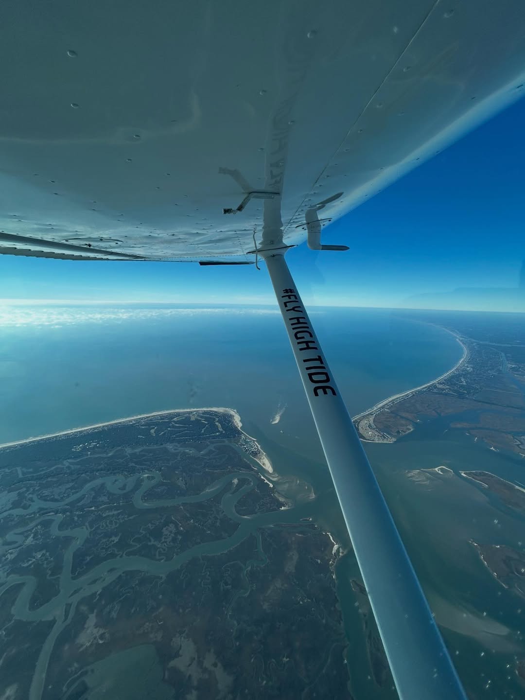 Flying aircraft during flight training at High Tide Aviation